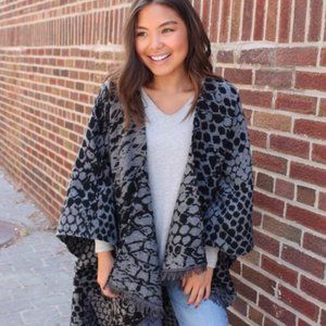Gray and Black Snake Print Shawl One Size NEW BUNDLE DEAL